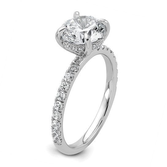 Hidden halo engagement ring