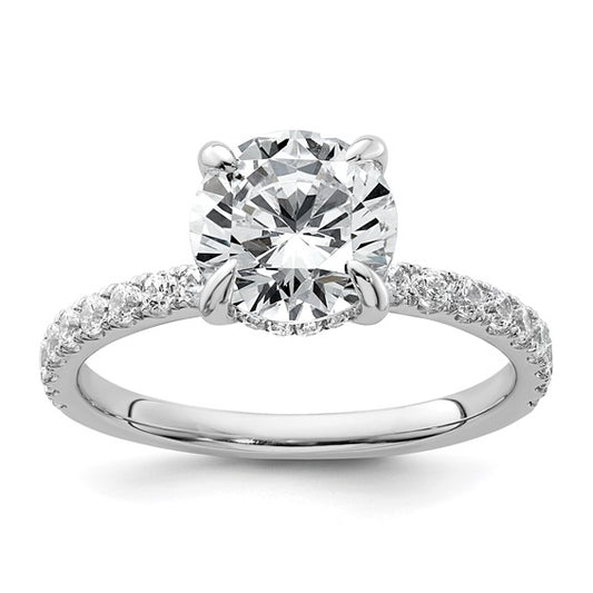 Hidden halo engagement ring