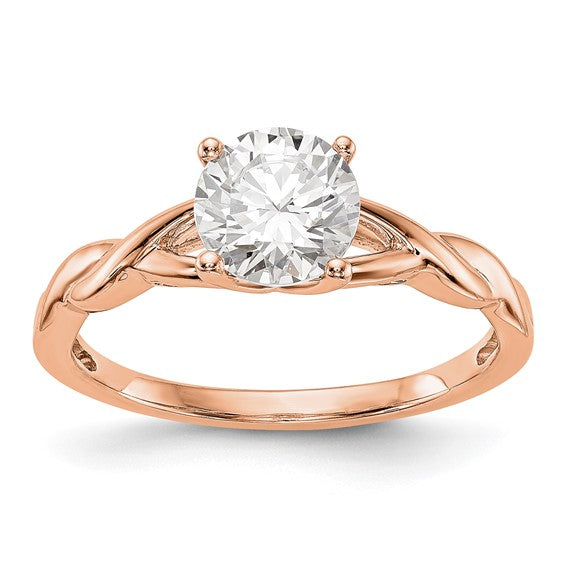 Twist band prong engagement ring – Diamondstory