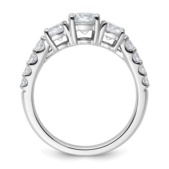 3 stone diamond band engagement ring