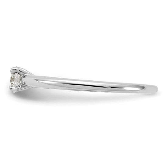 4 claw round band solitaire ring