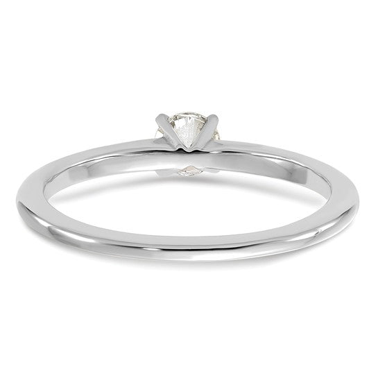 4 claw round band solitaire ring