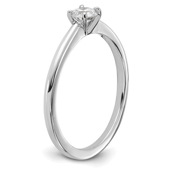 4 claw round band solitaire ring