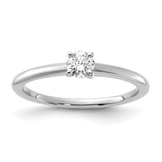 4 claw round band solitaire ring