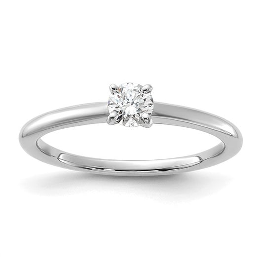 4 claw round band solitaire ring