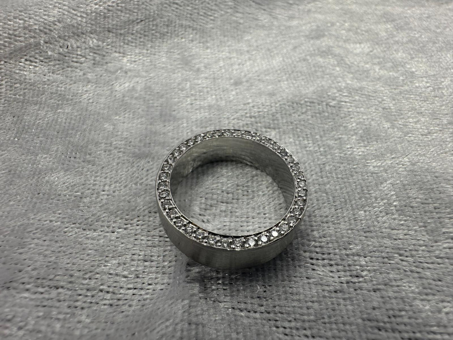 Diamond grain set eternity ring