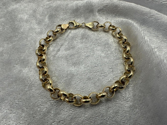 9K Yellow gold belcher bracelet