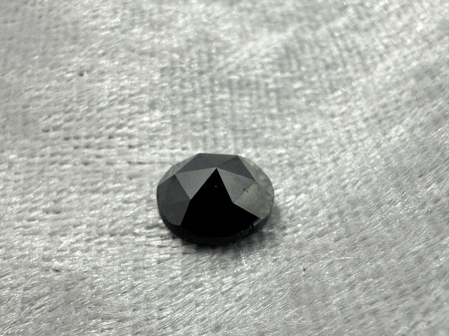 Rose cut natural treated black diamond. 2.24 cts