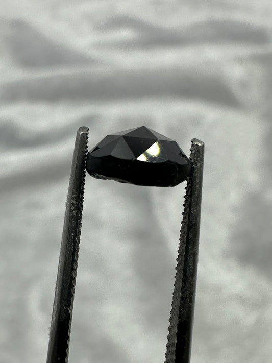Rose cut natural treated black diamond. 2.24 cts