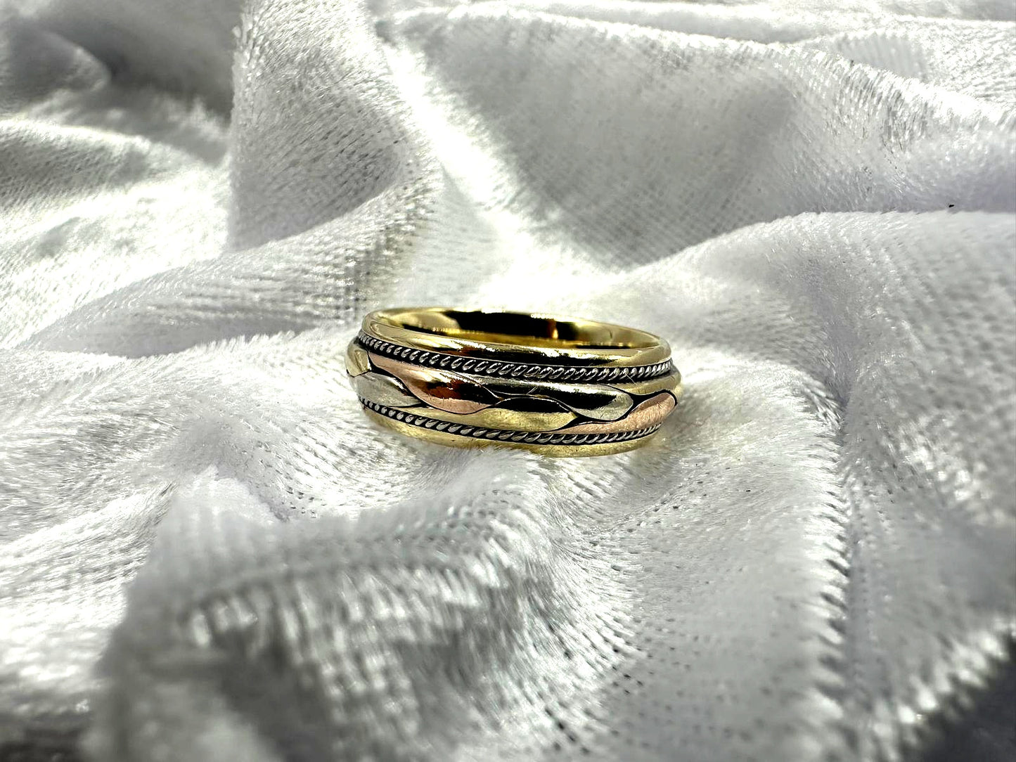 14K Tri tone dress/wedding ring