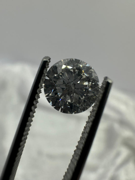 GIA certified round brilliant 1.01 ct F/SI1 EX/EX/VG Med,
