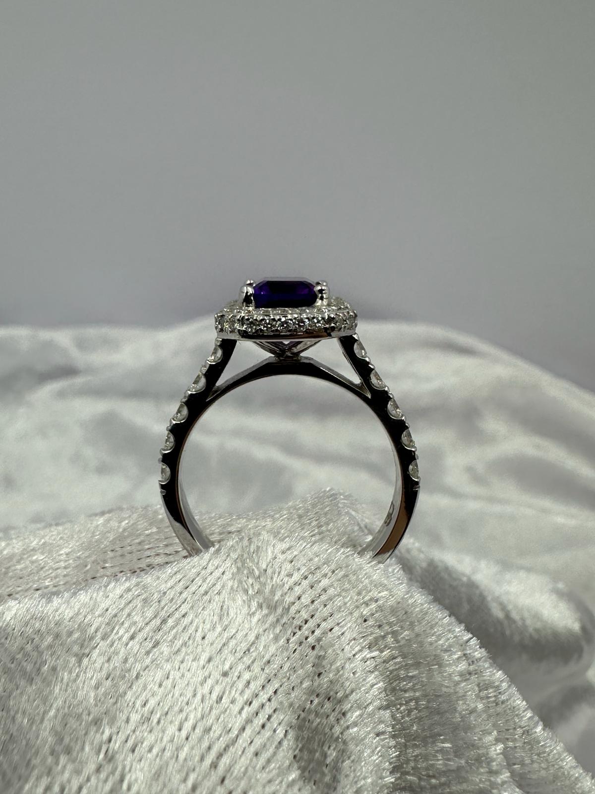 Stunning Diamond Amethyst dress/engagement ring