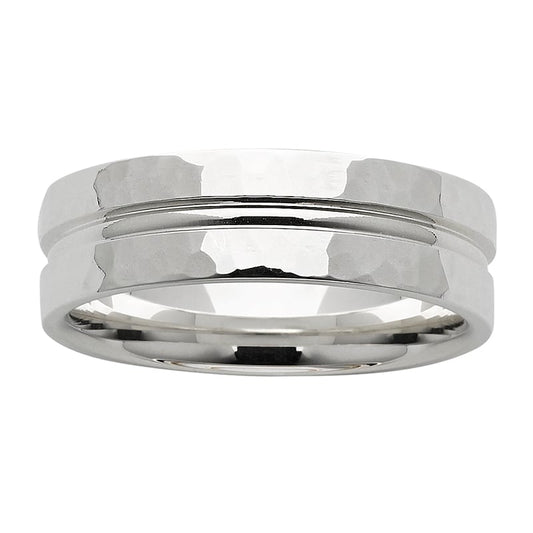 Mens centre groove wedding/dress ring