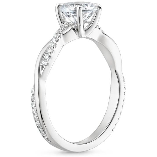 TWIST DIAMOND ENGAGEMENT RING. SETTING ONLY