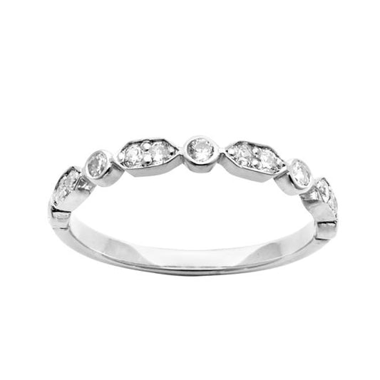 LADIES HEX DIAMOND WEDDING RING LD920D