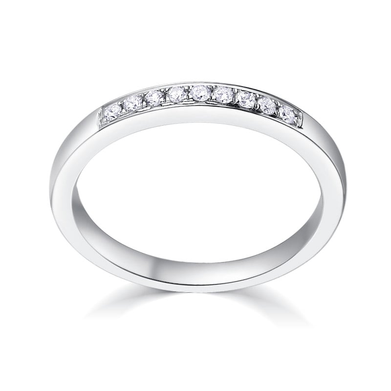 Classic grain set wedding band, main product view