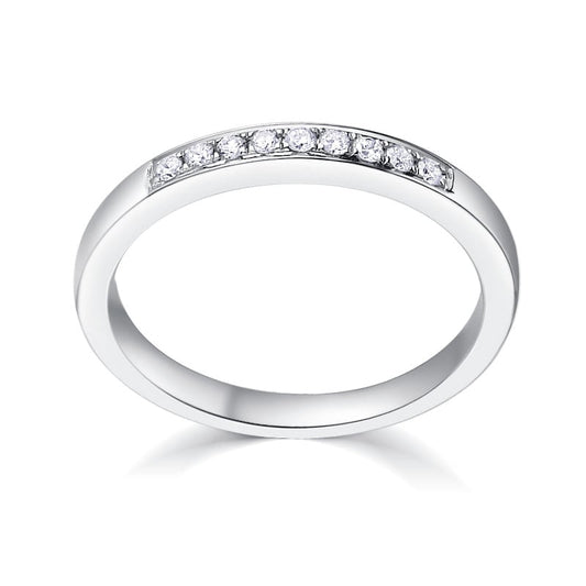 Classic grain set wedding band, main product view