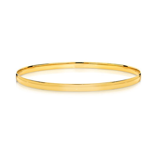 Classic medium weight Half round bangle 3.3mm wide, main product view