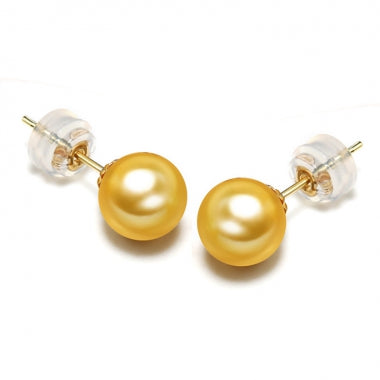 Classic Australian South Sea Gold Pearl Earring Studs.