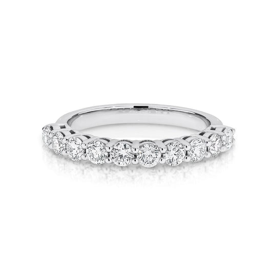 Shared claw diamond wedding band, 0.70 - 1.00 total carats
