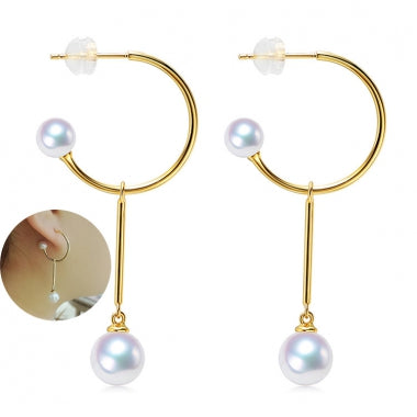 Custom 2 way Pearl earrings