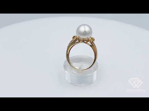 AA rated south sea pearl, 10.8mm with 18K Yellow Gold Ring. ONE ONLY!