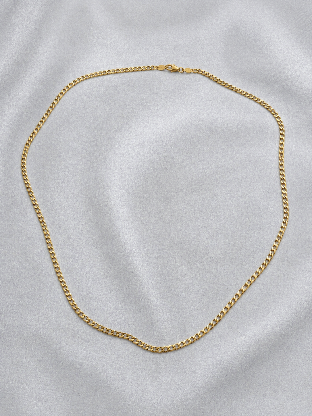 14K yellow gold curb chain, 57.5cm long