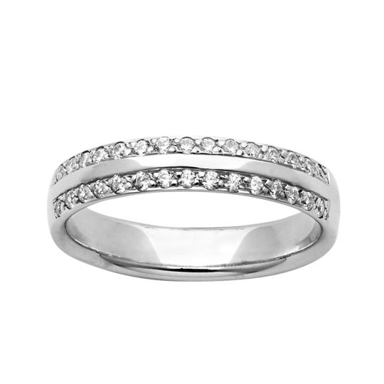 LADIES DOUBLE ROW WEDDING/DRESS RING, main product view
