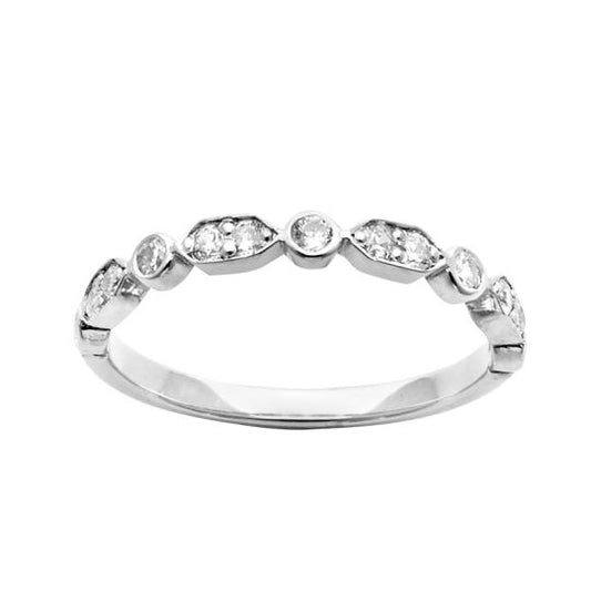 LADIES HEX DIAMOND WEDDING RING LD920D, main product view