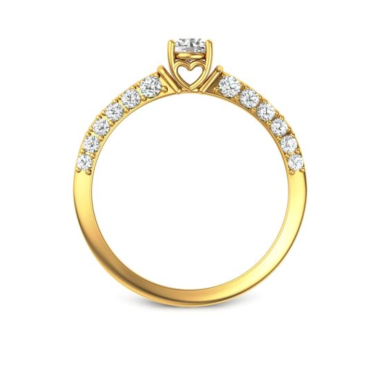 LOVE EDGE DIAMOND ENGAGEMENT RING. SETTING ONLY, side view