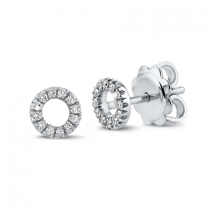 XO' diamond O earrings