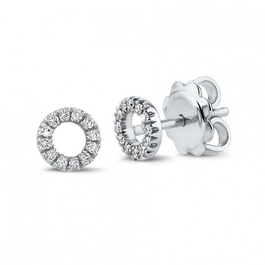 XO' diamond O earrings