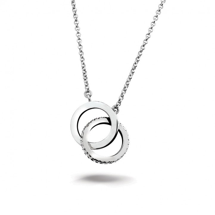 Platinum Infinity necklace, detail view