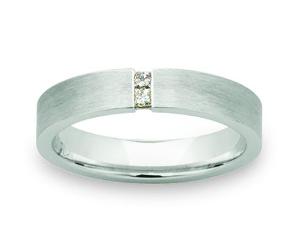 PRINCESS CUT DIAMOND UNISEX WEDDING BAND, main product view