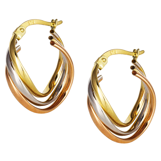 Tri Colour Hoop earrings, main product view