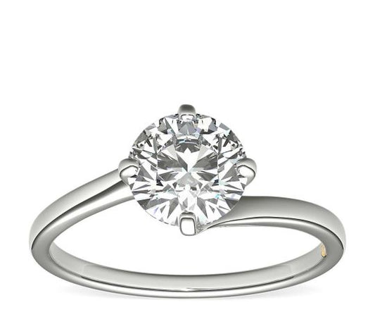 TWIST 4 CLAW ENGAGEMENT RING. SETTING ONLY