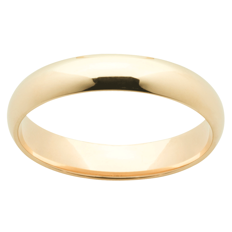 Classic Half round wedding band, Deluxe weight