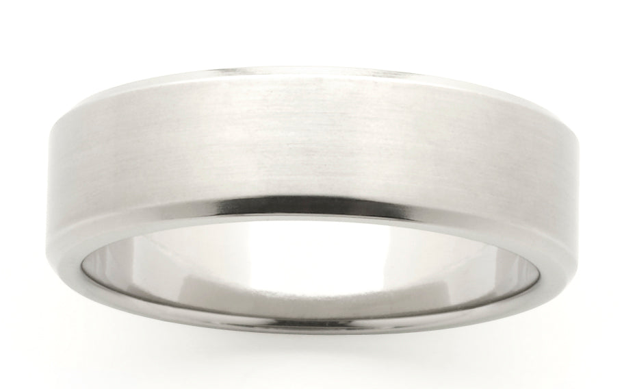 Mens Titanium satin finish ring, 7mm wide