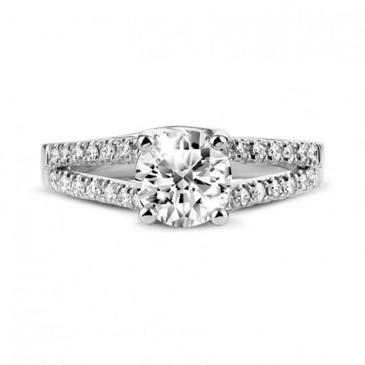 SPLIT BAND DIAMOND ENGAGEMENT RING. SETTING ONLY