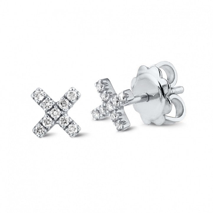 XO' range X diamond earrings